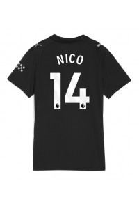 Fotbalové Dres Manchester City Nico Gonzalez #14 Dámské Venkovní Oblečení 2025-26 Krátký Rukáv